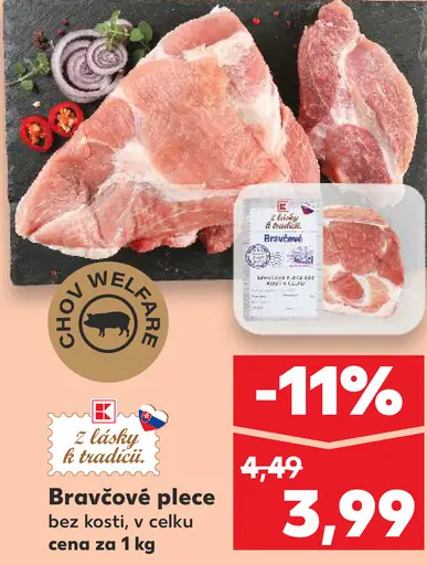 Purland bravčové plece bez kosti vcelku