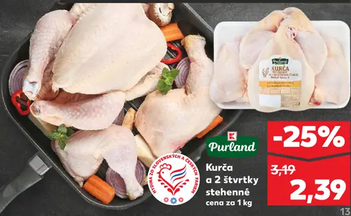 Purland kurča a 2 štvrte stehnenné