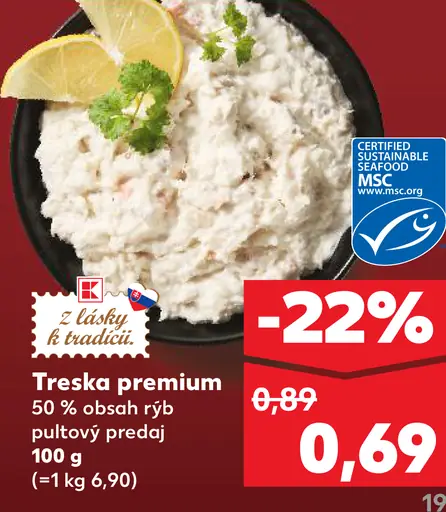 Treska premium 50 % obsah rýb