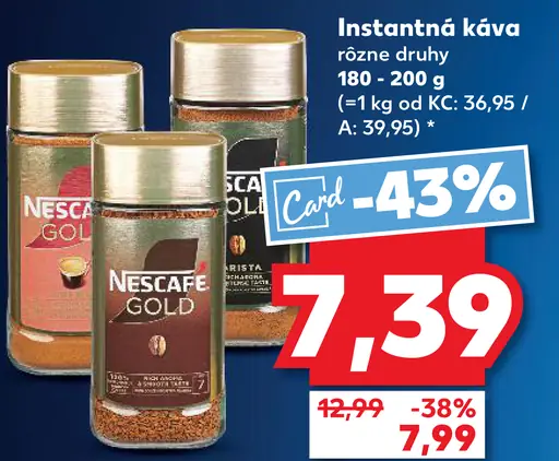 Instantná káva rôzne druhy