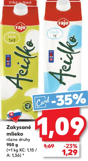 Rajo Acidko Zakysané mlieko