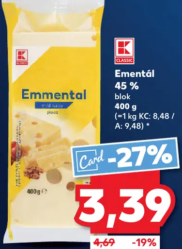 K-Classic Ementál blok 45 %