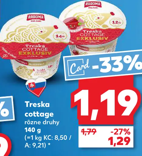 Treska cottage rôzne druhy