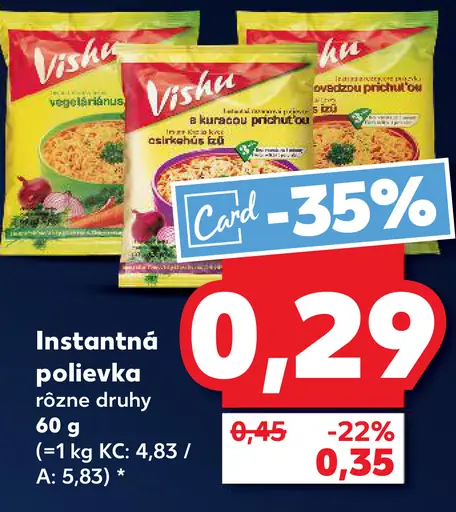 Vitana instantná polievka rôzne druhy