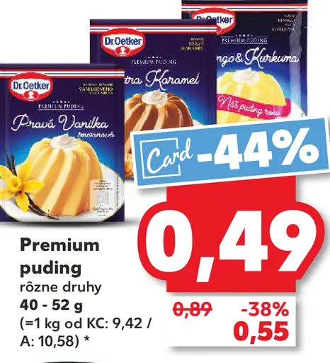 Dr. Oetker Premium puding rôzne druhy