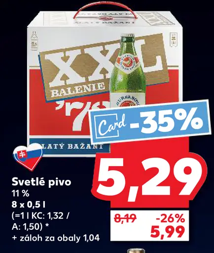Zlatý Bažant svetlé výčapné pivo