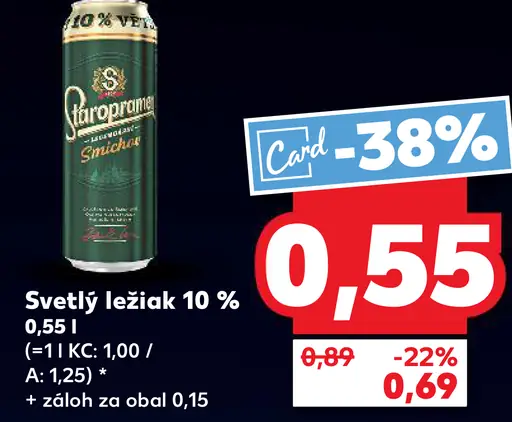 Staropramen svetlý ležiak plechovka