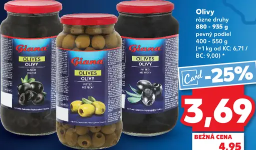 Biana olivy rôzne druhy