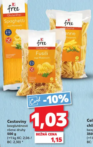 K-free Cestoviny bezgluténové