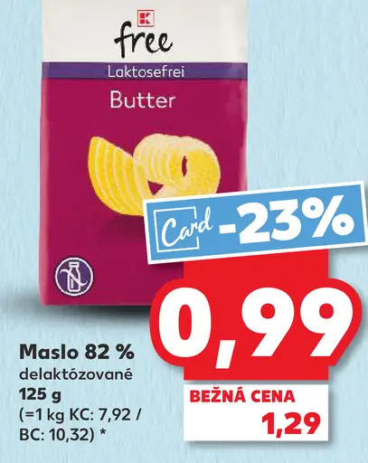 K-free Maslo 82 % delaktózované