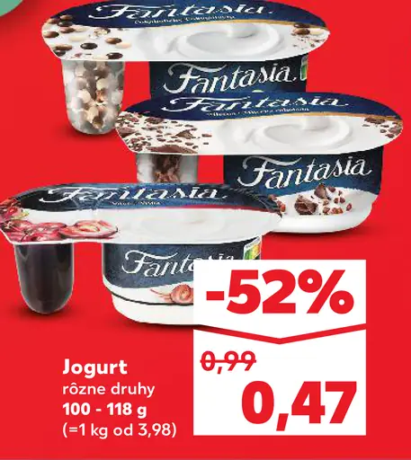 Fantasia jogurt rôzne druhy