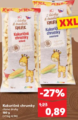 Kukuričné chrumky slané