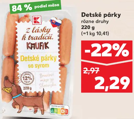 K-Classic Detské párky