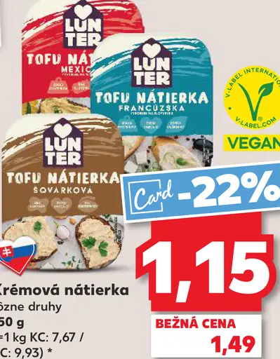 Lunter Tofu nátierka pažítková