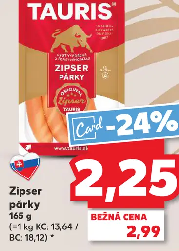 Tauris Zipser párky