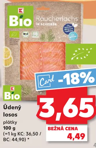 Bio údený losos plátky