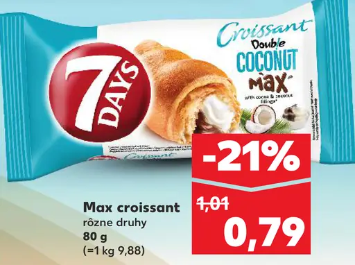 7Days Max croissant double coconut