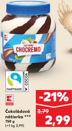 K-Classic Chocremo čokoládovo-mliečna nátierka