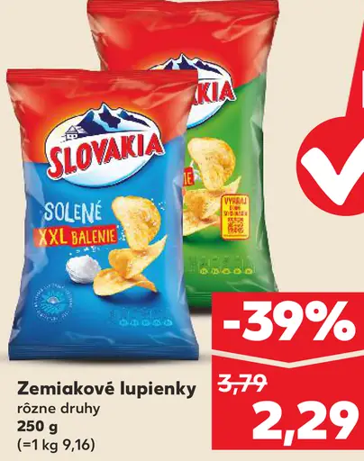 Slovakia zemiakové lupienky solené