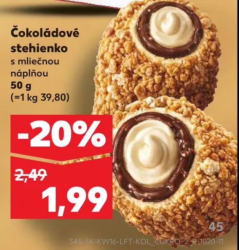 K-Classic Crazy Chocolate čokoládové stebienko s mliečnou náplňou