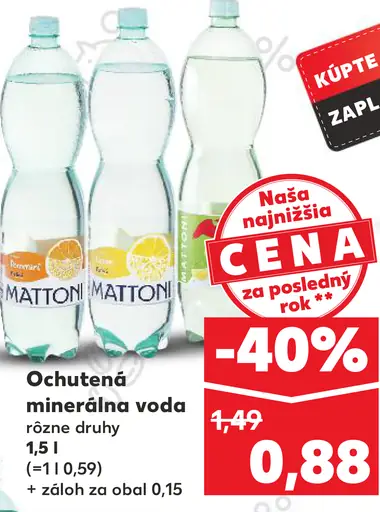 Mattoni minerálna voda rôzne druhy