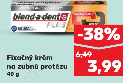 Blend-a-dent Plus fixačný krém na zubnú protézu