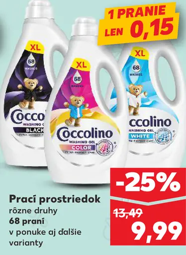 Coccolino prací prostriedok rôzne druhy 68 praní