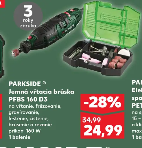 Parkside jemná vŕtacia brúska PFBS 160 D3