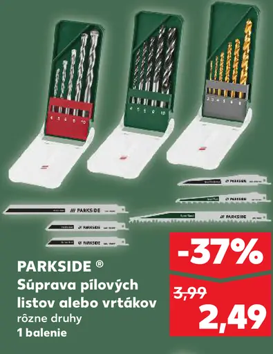 Parkside súprava pilových listov alebo vrtákov