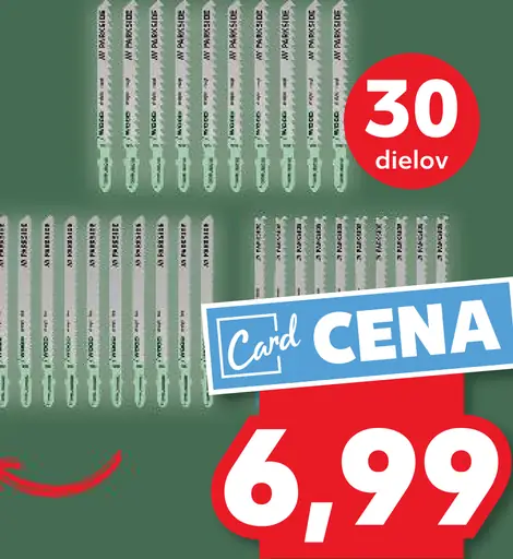 Parkside súprava pilových listov na priamočiaru pílu