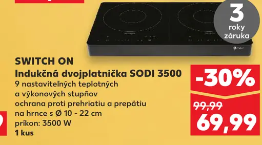 Switch On indukčná dvojplatnička SODI 3500
