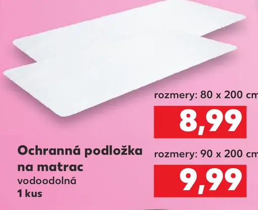Ochranná podložka na matrac vodoodolná