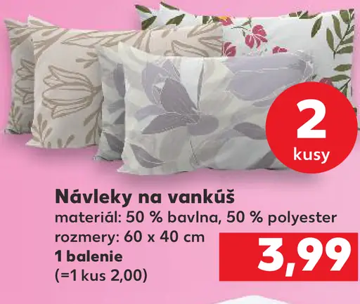 Návleky na vankúš