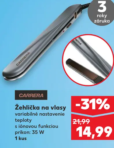 Carrera žehlička na vlasy s iónovou funkciou