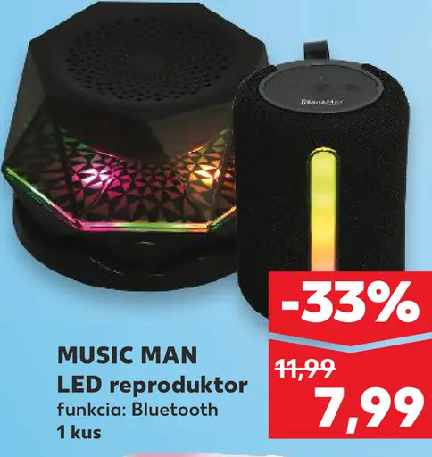 Music Man LED reproduktor Bluetooth