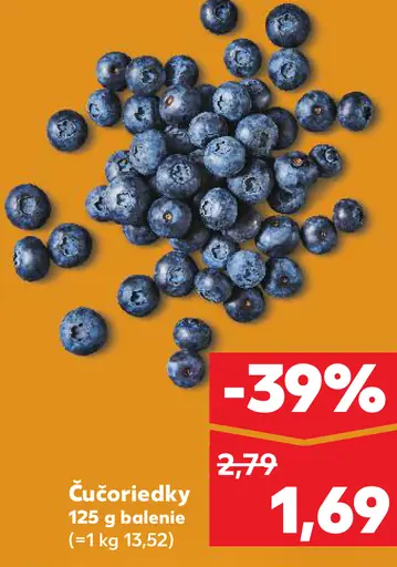 Čučoriedky balenie