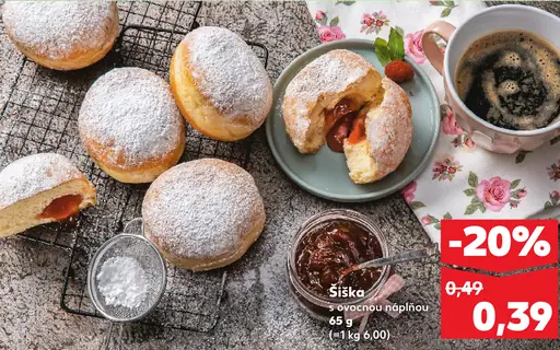 Šiška s ovocnou náplňou