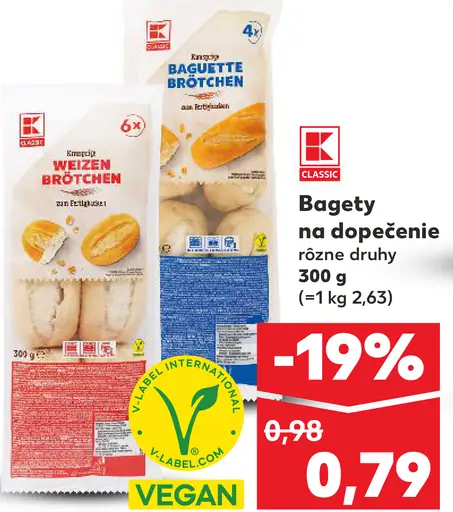 K-Classic Bagety na dopečenie