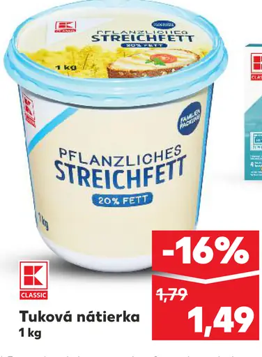 K-Classic tuková nátierka rastlinná