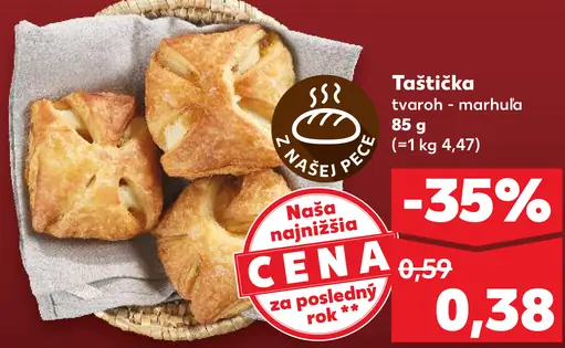 Taštička tvaroh-marhuľa