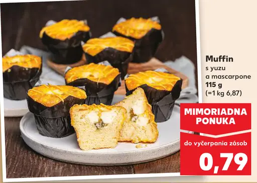 Muffin s yuzu a mascarpone
