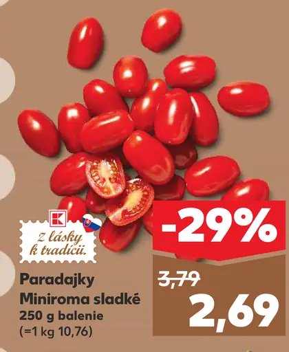 Paradajky Miniroma sladké