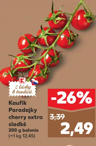 Paradajky cherry extra sladké