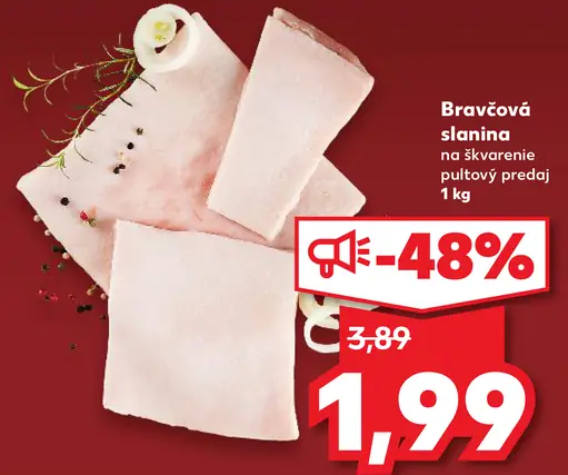 Bravčová slanina na škvarenie