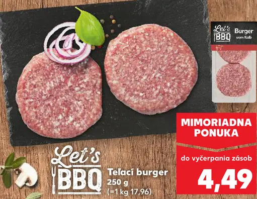 Let's BBQ Teľací burger