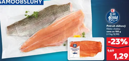 Blue Bay pstruh dúhový filety s kožou