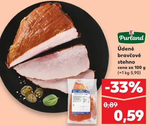 Purland údené bravčové stehno