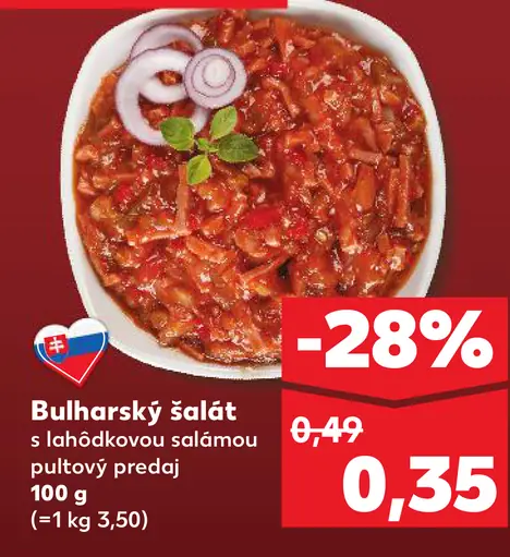 Bulharský šalát s lahôdkovou salámou