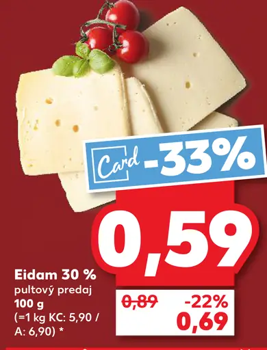 Eidam 30 % syr