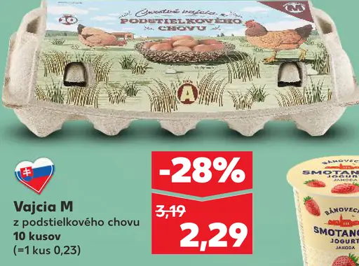 Vajcia M / L z podstielkového chovu 10 kusov